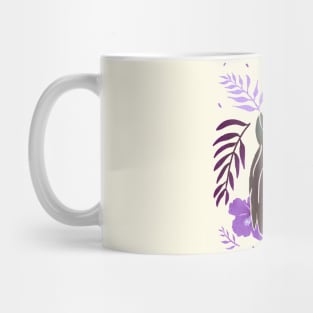 Unicorn and Hibiscus Flowers Pink Mug